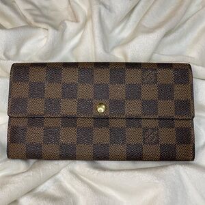 Louis Vuitton Damier Ebene Sarah Long Wallet 🤎